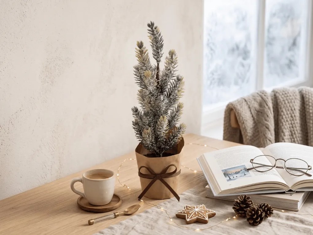 Díszes karácsonyi fa FROSTY TREE cserépben 22 cm