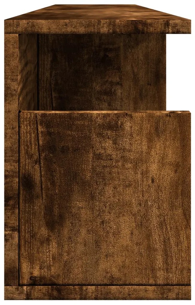füstös tölgy színű szerelt fa faliszekrény 100 x 20 x 30 cm