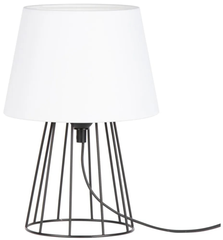 Spot-Light 7662104 - MANGOO asztali lámpa 1xE27/40W/230V fehér/fekete