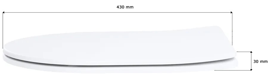 Gamma Magro, WC ülőke 438x361mm duroplasztból, lassan záródó, fehér, GMA-MAGRO