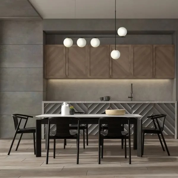 Csillár zsinóron SILIA 5xG9/12W/230V fekete