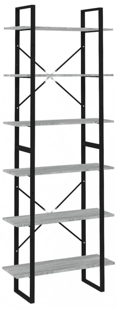 szürke sonoma színű szerelt fa magasszekrény 80 x 30 x 210 cm