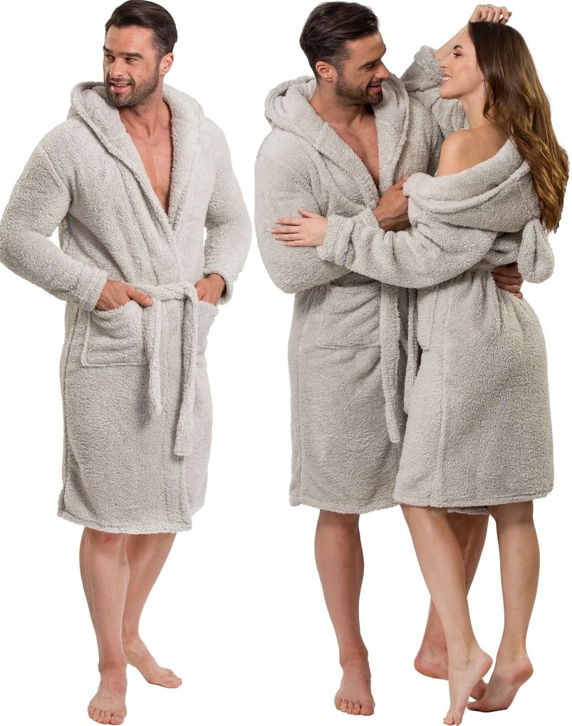 Teddy Grey Men fürdőköpeny S/M