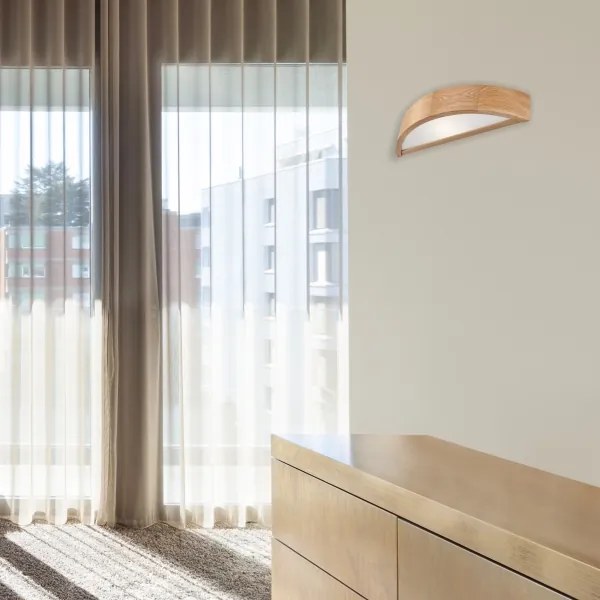Brilagi - LED RGBW fényerőszabályozható fali lámpa CARVALHO 1xE27/9W/230V Wi-Fi tölgy