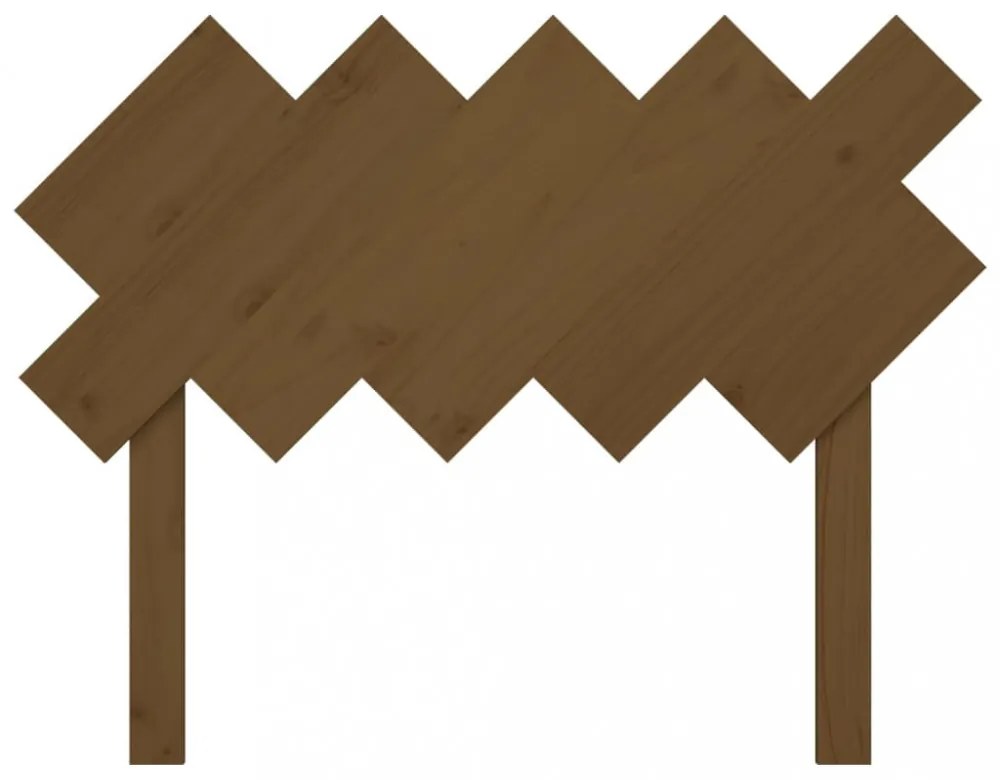 mézbarna tömör fenyőfa ágyfejtámla 104x3x80,5 cm