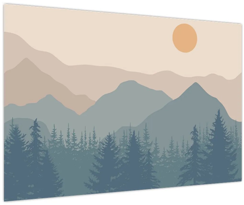 Kép - Türkiz hegység N⁰1 (90x60 cm)