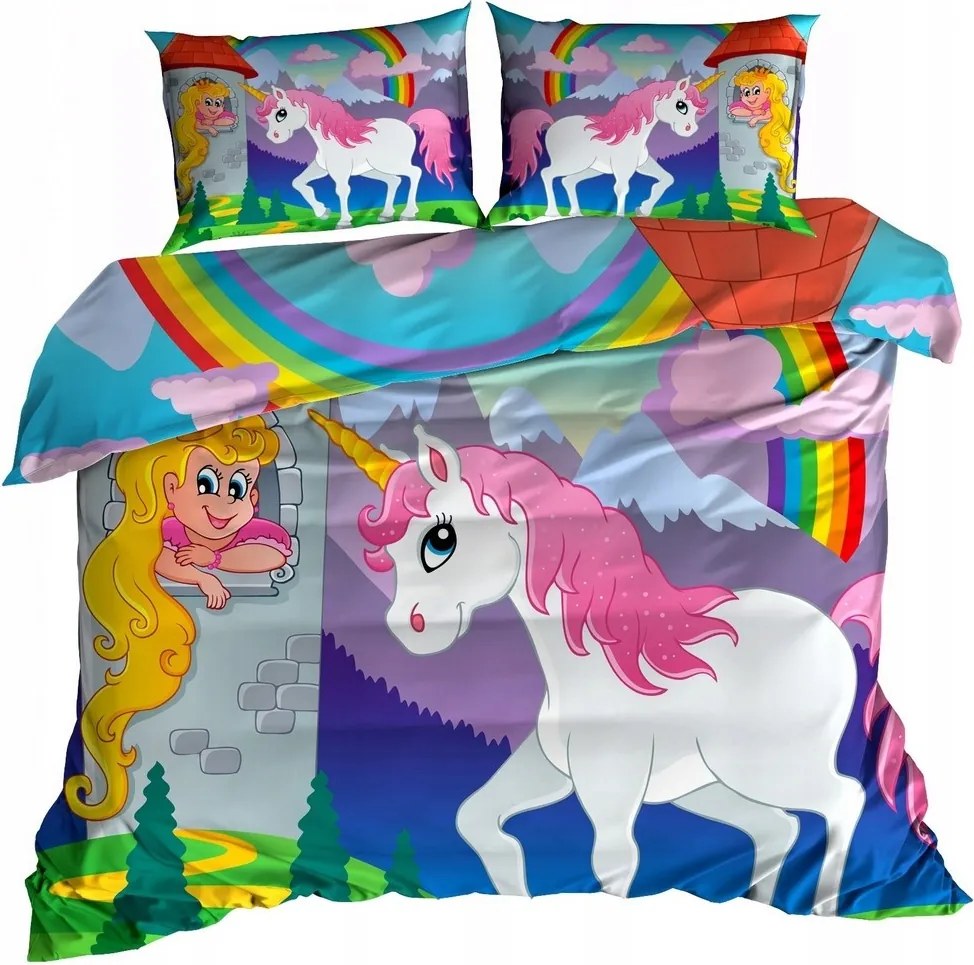 3D Ágyneműhuzat Pamut Szatén 160x200 Cm Lovas