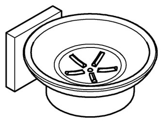 GROHE 41096000 - START CUBE szappantartó tál 110 × 56 × 125 mm fényes króm