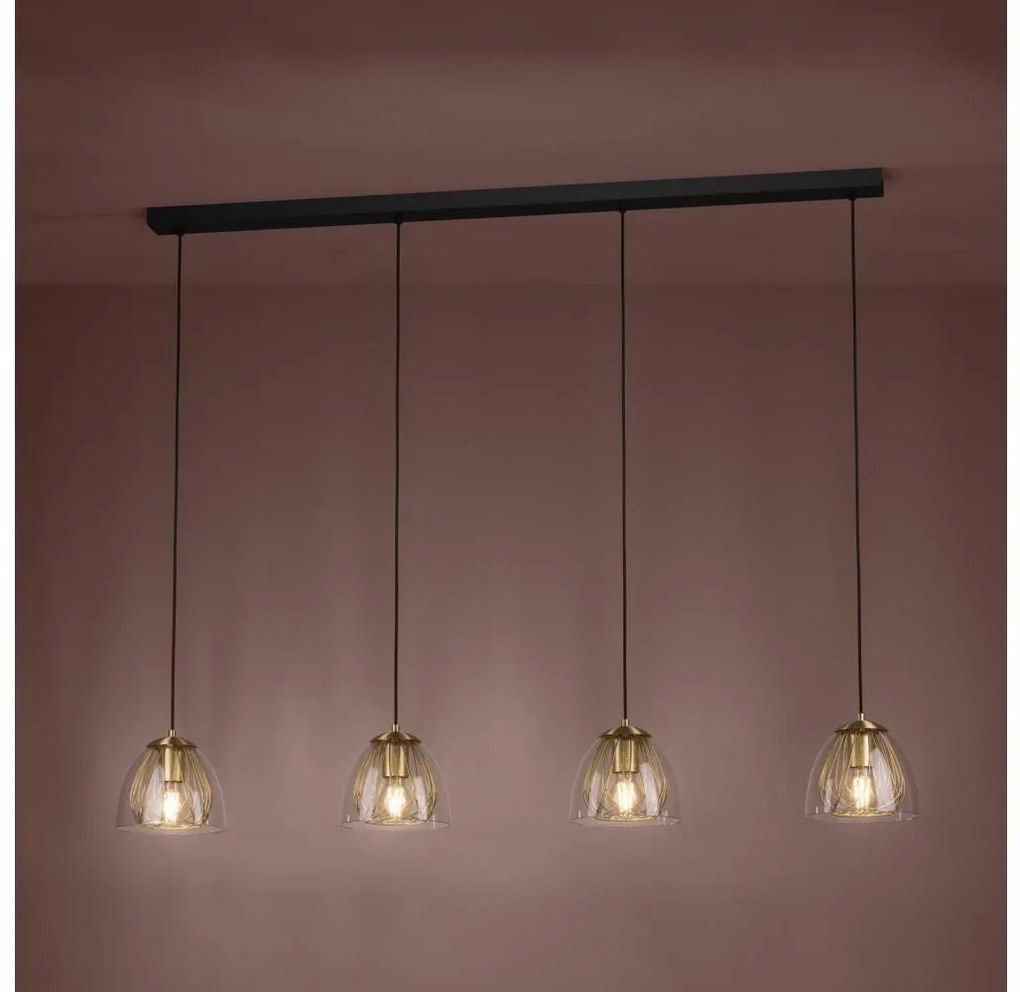 Eglo 390038 - Csillár zsinóron JAZMINIA 4xE27/40W/230V arany