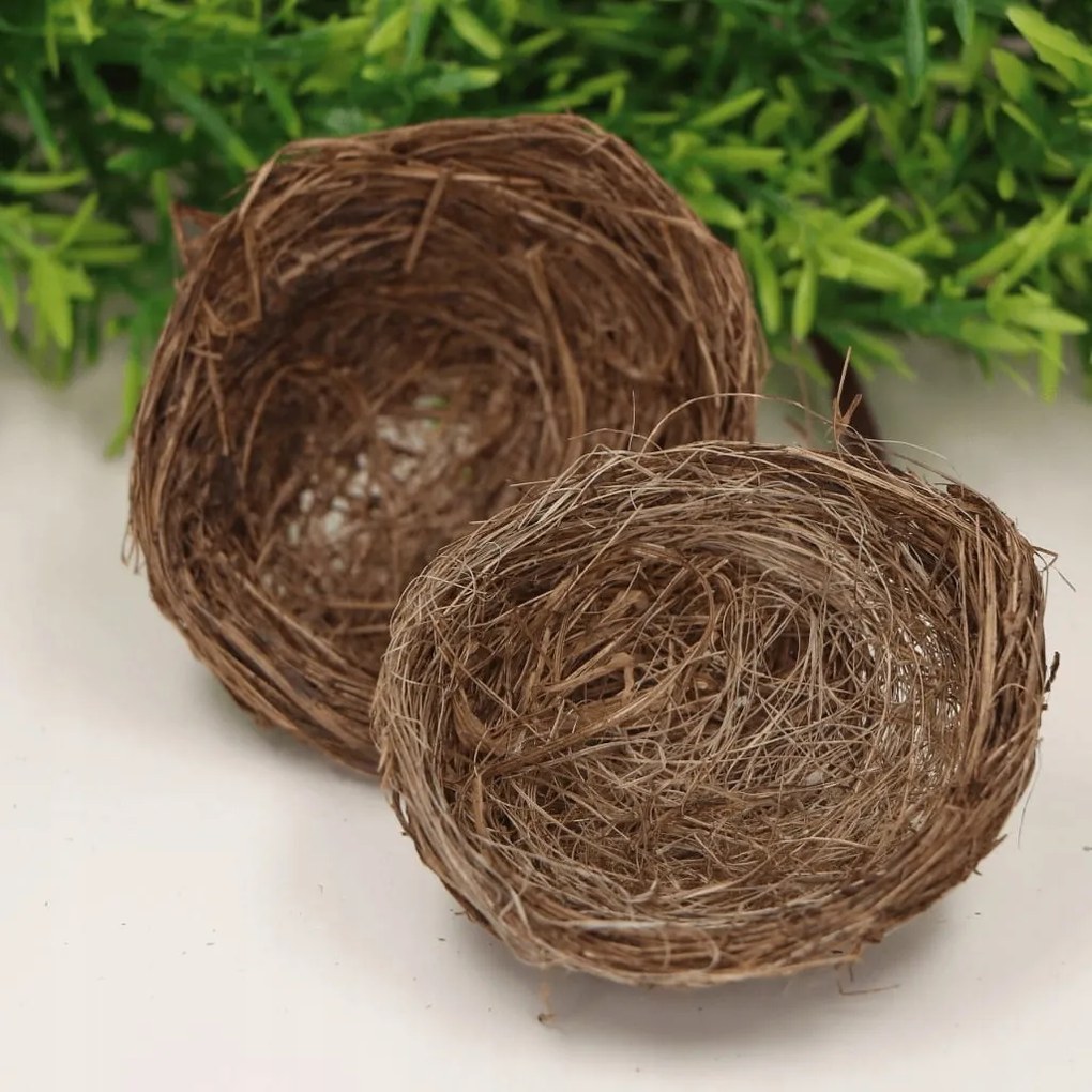 Dekorációs natúr fészek 5cm 12db