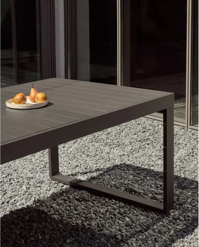 Fém kerti étkezőasztal 100.5x220 cm Galdana – Kave Home