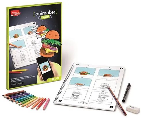 Animációkészítő készlet applikációval, Pop, MAPED CREATIV Animaker Flash (IMAC907067)