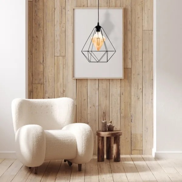 LED Csillár zsinóron ALAMBRE 1xE27/4W/230V fekete