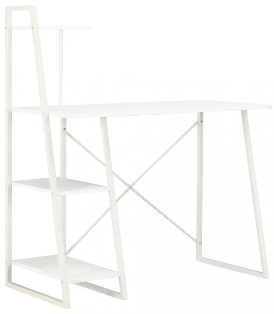 fehér íróasztal polcrendszerrel 102 x 50 x 117 cm