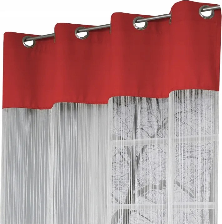 Függöny Spagetti 150x250 magas spagetti Fehér korall szövet