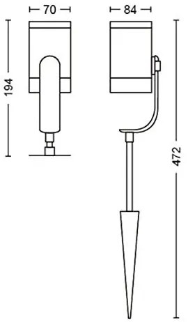 Philips 17428/30/P7 - Hue LILY RGB LED kültéri spotlámpa 8W IP65