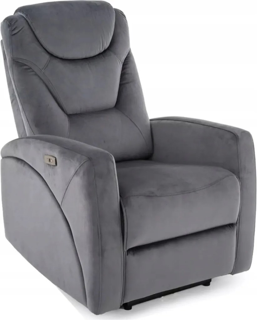 Összecsukható pihenőszék szürke velúr relax funkcióval Kronos nappaliba