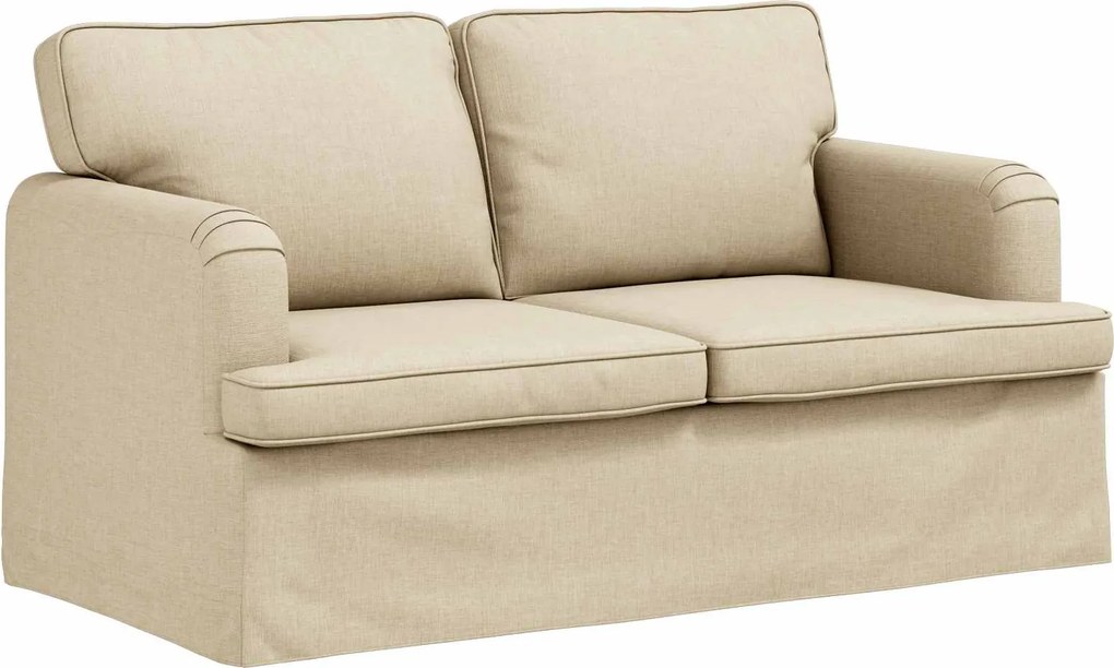 vidaXL Kanapé Krém 144 x 80 x 85 cm szövet