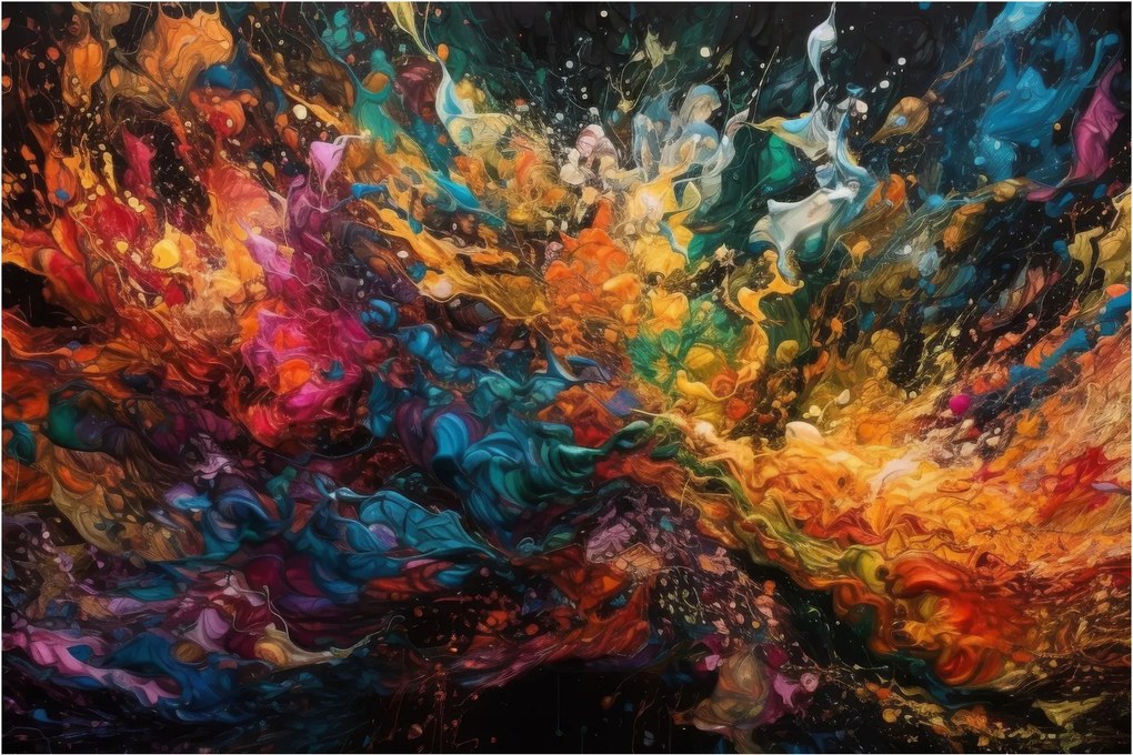 Kép - Színes absztrakció II. (90x60 cm)