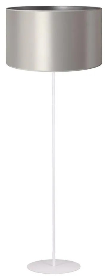 Duolla - Állólámpa CANNES 1xE27/15W/230V átm. 45 cm ezüst/fehér