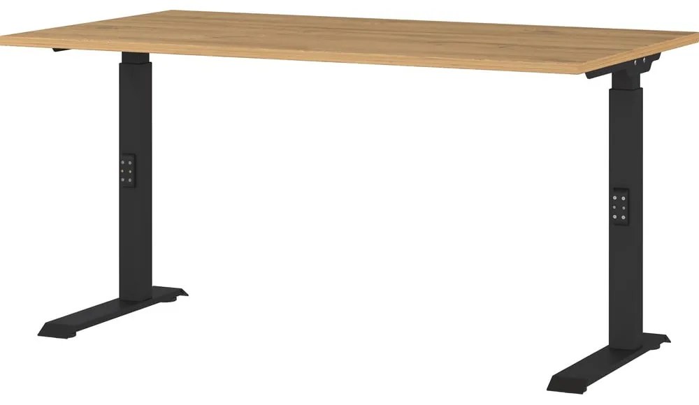 Íróasztal állítható magassággal, tölgyfa dekoros asztallappal 200x240 cm Agenda – Germania