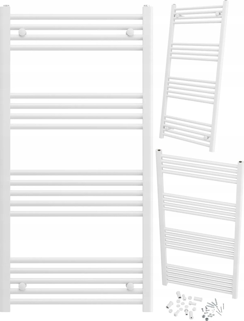 Fürdőszobai Radiátor Fehér Létra 60x120 cm Szerelés 180° Radiátor Breno