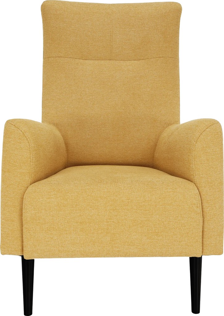 Füles fotel, sárga/fekete, SAMY