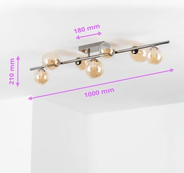 Brilagi - LED Felületre szerelhető csillár MILLA 7xG9/3W/230V fekete króm/arany