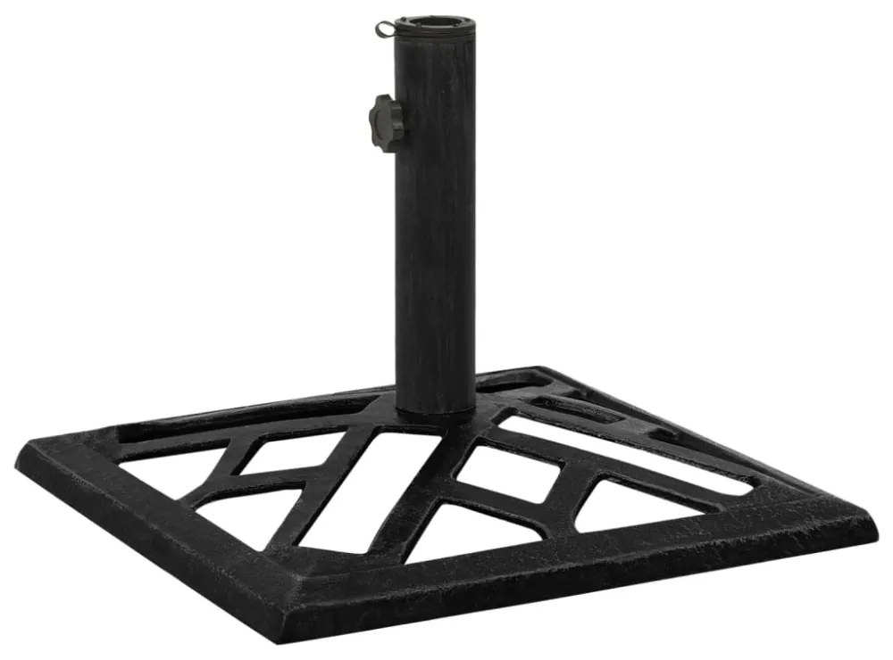 vidaXL fekete öntöttvas napernyőtalp 44 x 44 x 31 cm