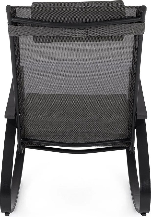 Antracitszürke fém kerti fotel Ercolano – Bizzotto