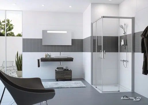 Hüppe Classics 2 Easy Entry zuhanysarok négyzet 90x90 cm C25002.069.322