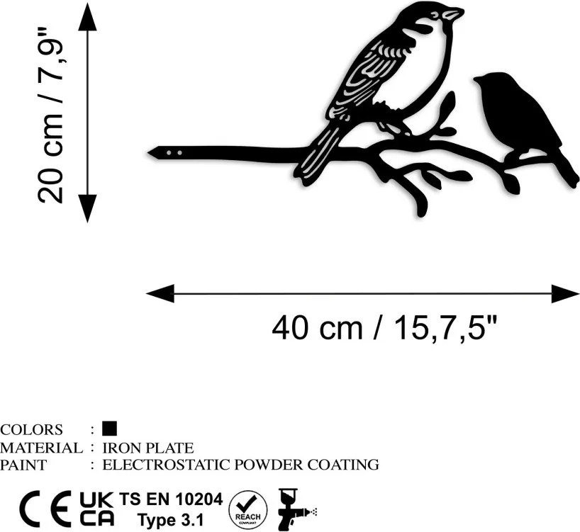 Bird On The Branch 02 - Black