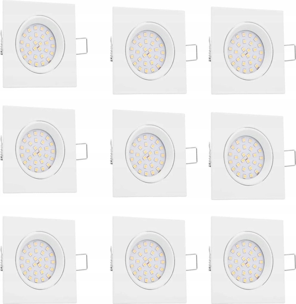 Mennyezeti spotlámpa süllyesztett fehér 4W 2700K meleg fehér 400 lm 9db