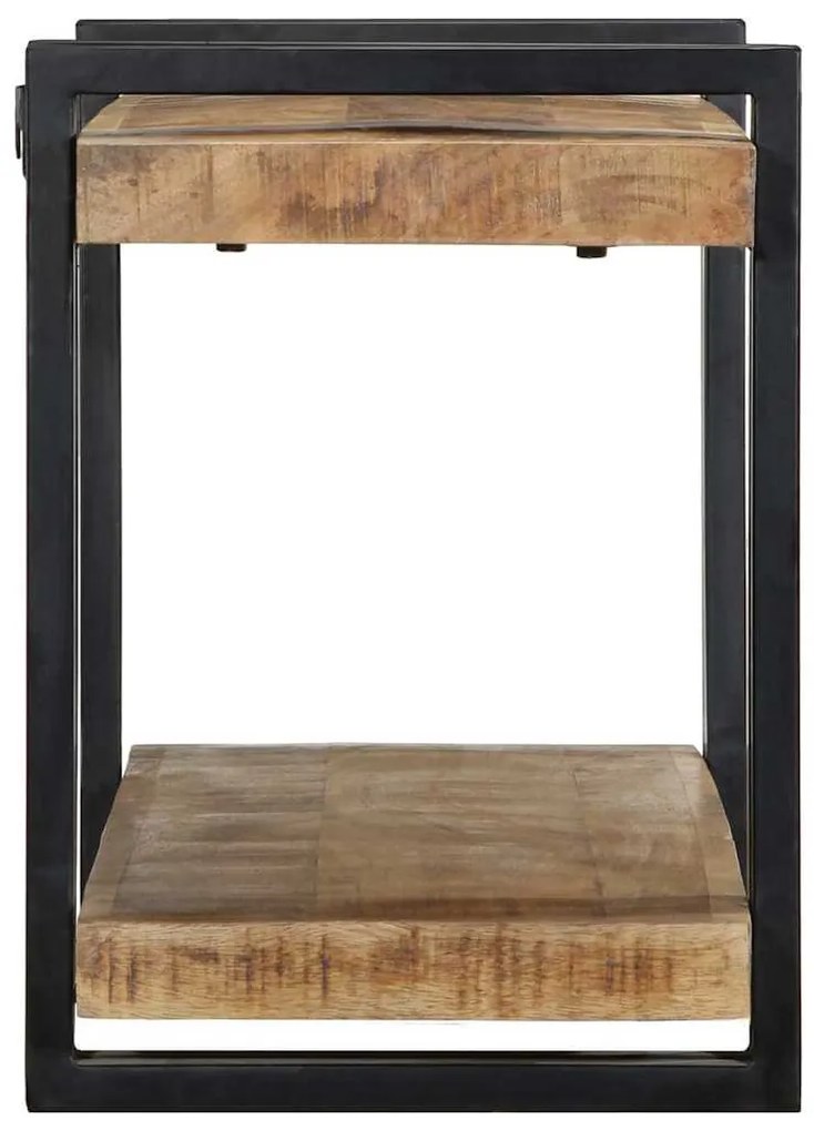fali polc 90x33x45 cm tömör nyersfa Mango