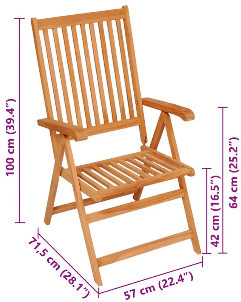 2 db tömör tíkfa kerti szék szürke kockás párnákkal