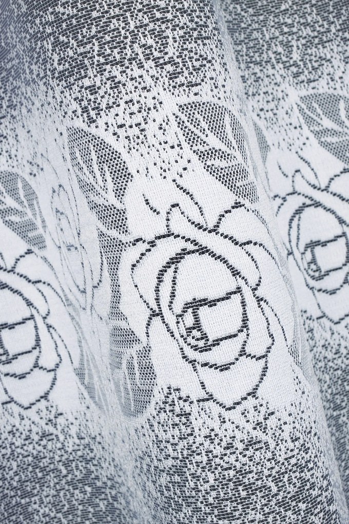 Mg Függöny jacquard 35322 Fehér 500x160cm kész M szalaggal