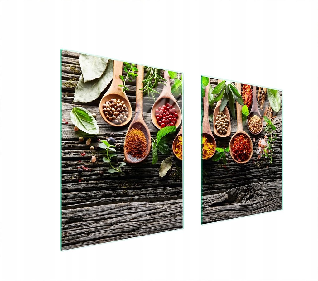 Üveg Tűzhelyvédő Főzőlap 85x52 Fűszerek Edzett Üveg