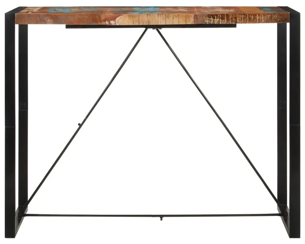 Tömör újrahasznosított fa bárasztal 140 x 70 x 110 cm