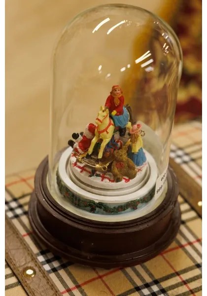 LED Animált karácsonyi dekoráció zenével 8xLED/3xAAA meleg fehér