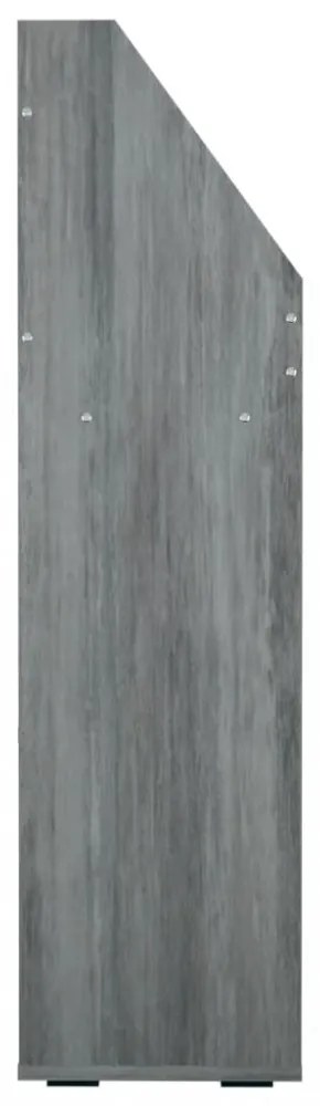 betonszürke szerelt fa gyerek újságtartó 71 x 30 x 114 cm