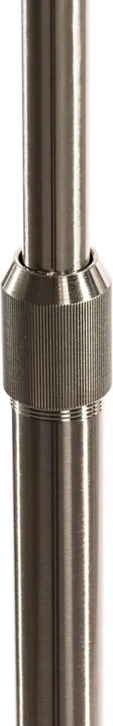 Acél ívlámpa fehér textilbúrával 50 cm - XXL