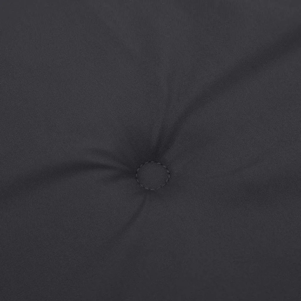 fekete oxford szövet kerti padpárna 200x50x4 cm