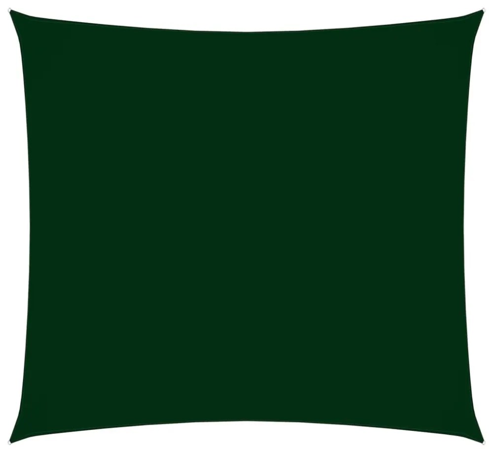 sötétzöld négyzet alakú oxford-szövet napvitorla 3,6 x 3,6 m