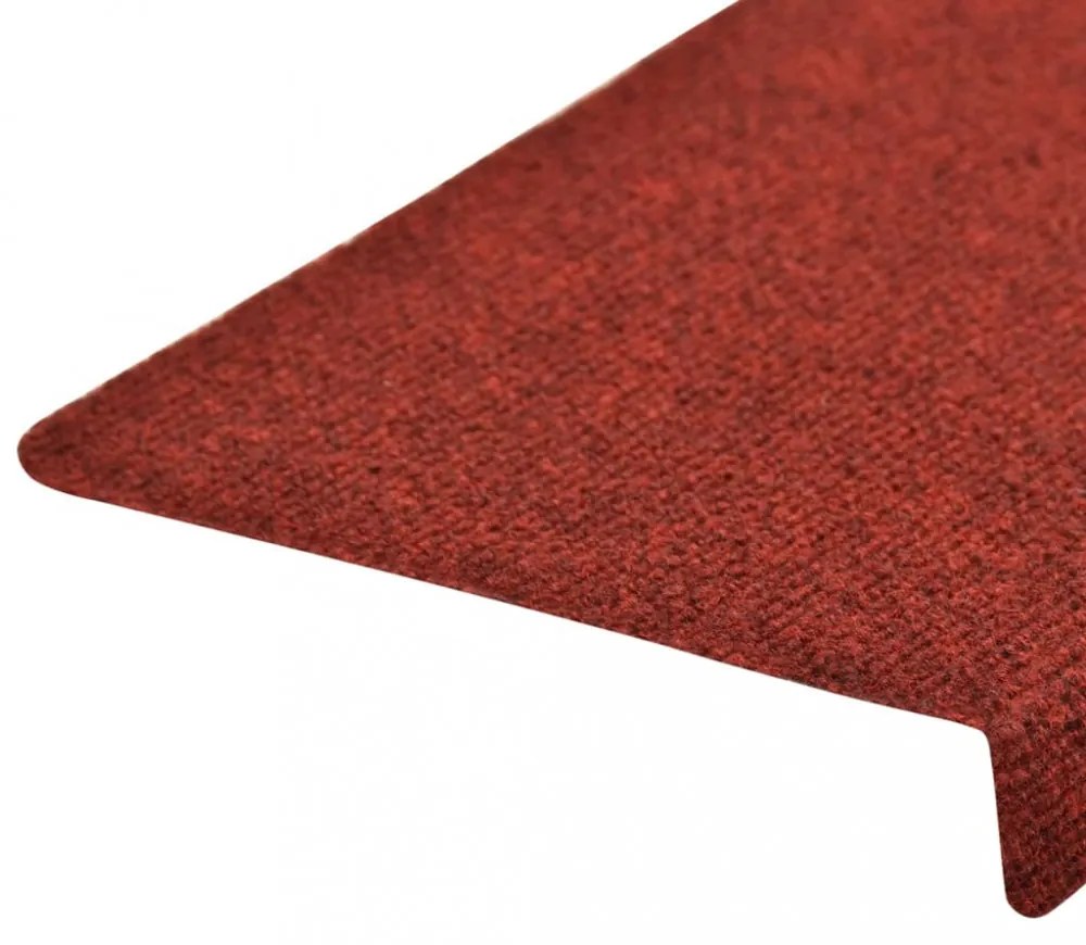 10 db öntapadós lépcsőszőnyeg 65 x 21 x 4 cm bordói téglalap alakú széllel