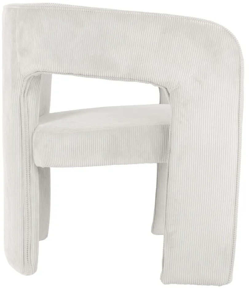 Fehér kordbársony fotel Vigor – Leitmotiv