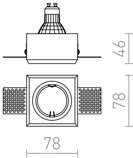 RED - Design Rendl - R12361 - Beépíthető lámpa QUO 1xGU10/35W/230V