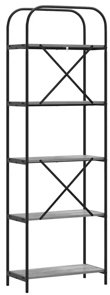 Könyvespolc Szürke sonoma 60 x 30 x 183 cm Faanyag