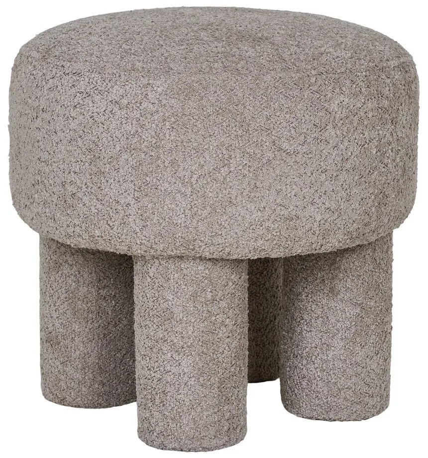 Világosszürke buklé puff Perth – House Nordic