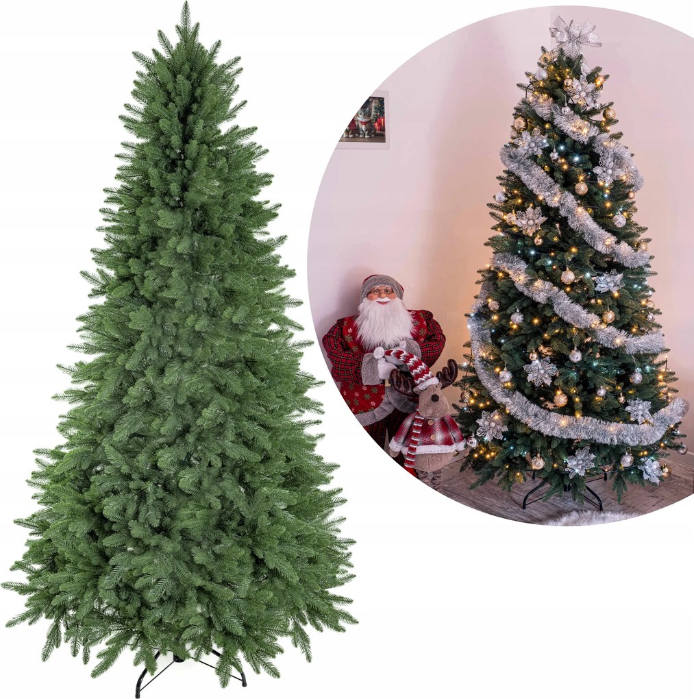 Prémium Mesterséges Karácsonyfa Sűrű Zöld 180 cm Full Pe 100% Szilikon