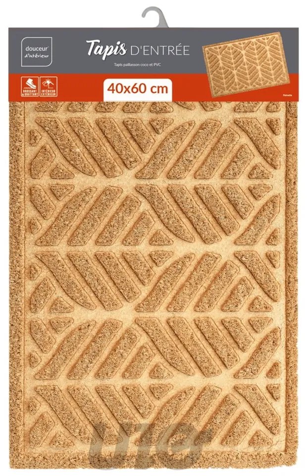 Kókuszrost lábtörlő 40x60 cm Palmette – douceur d'intérieur